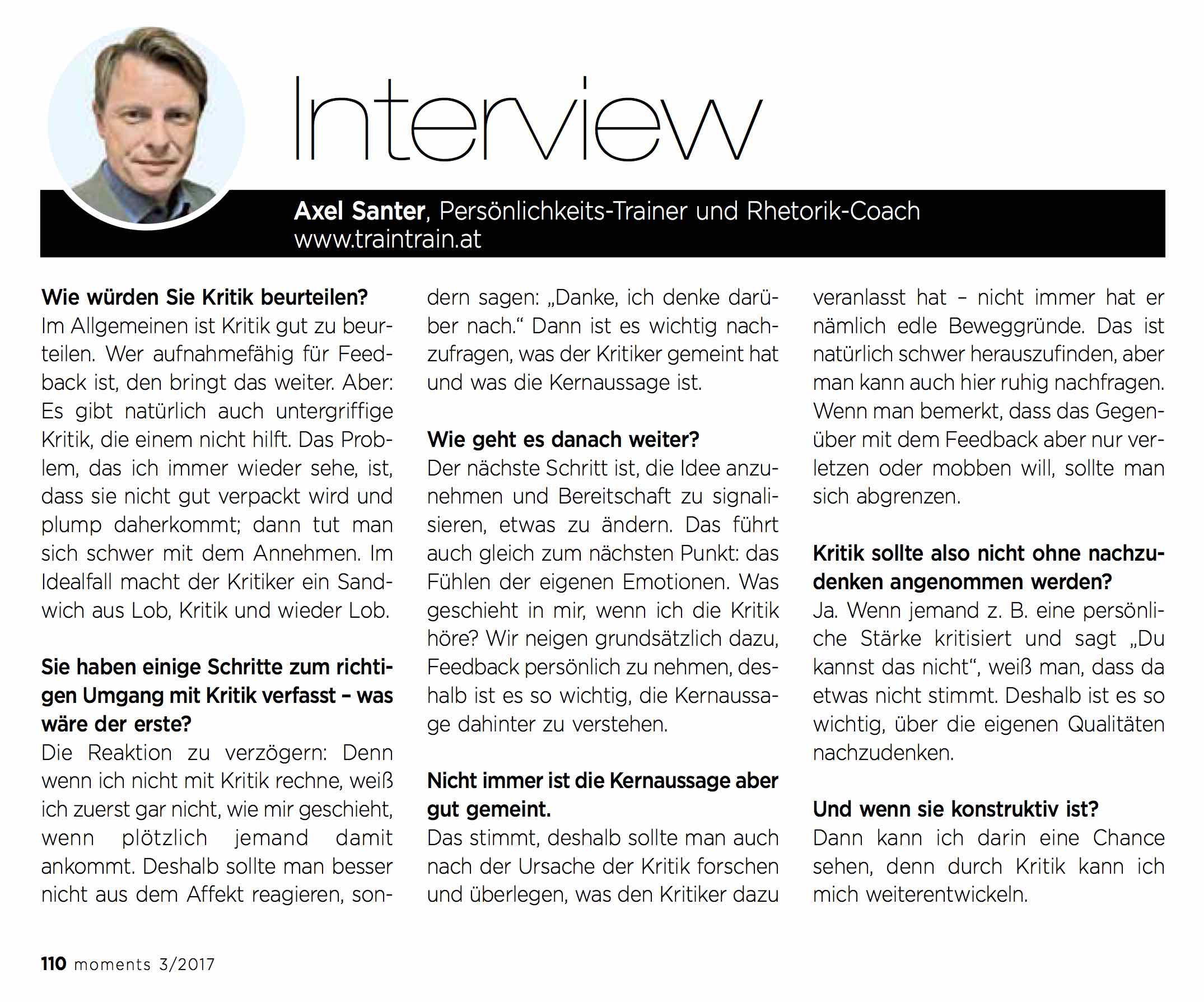 Kritikfahigkeit moments